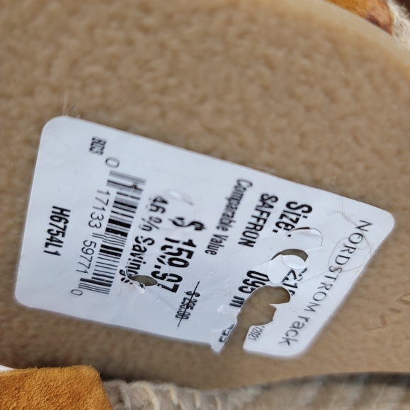 Vince NWT Garlin Suede espadrille wedge sandals jute heel with open square toe. - Picture 8 of 11